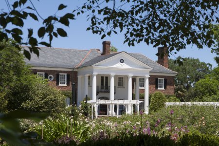 Het woonhuis op de Boone Hall plantage